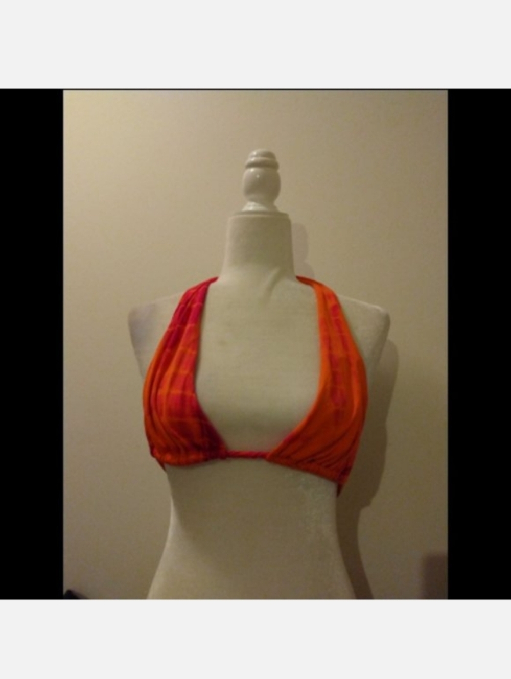 Free People Martha Rey Tie Dye Halter Bikini Top Sz XS